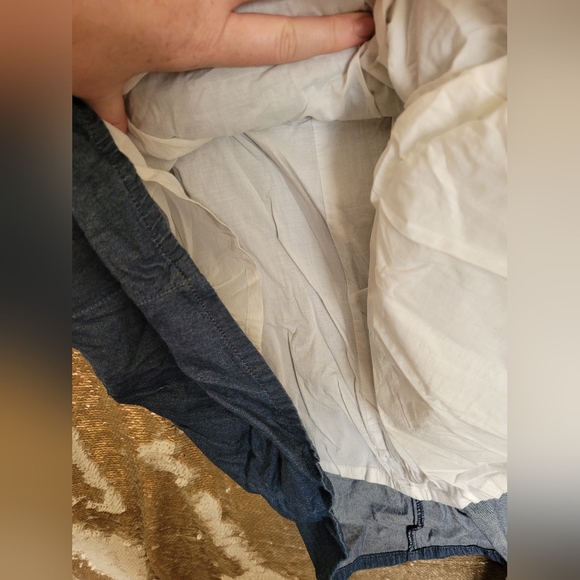 a. YiLian Country Plaid Denim Off The Shoulder Strappy Dress Size Large - Picture 5 of 10